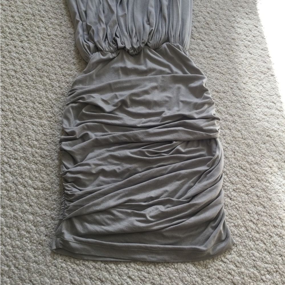 Max Studio Gray Ruched Mini Dress - Picture 4 of 5